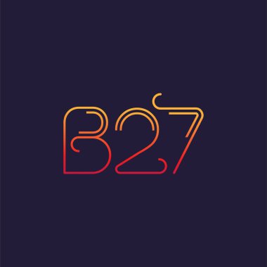 Mektup logo B27 şablonu iş afiş için