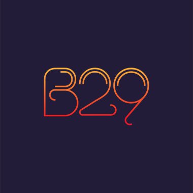 Mektup logo B29 şablonu iş afiş için