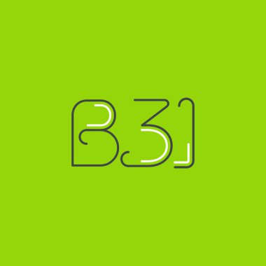 Mektup logo B31 şablonu iş afiş için