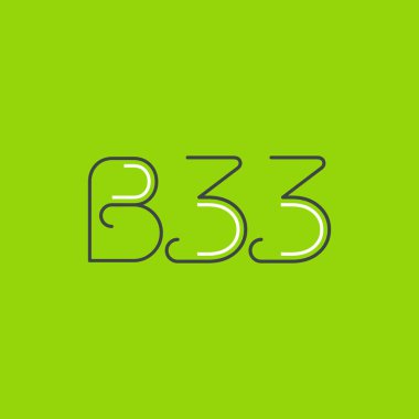 Mektup logo B33 şablonu iş afiş için