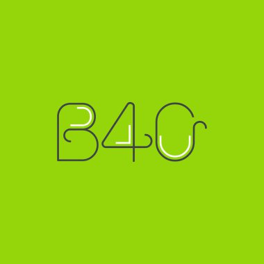 Mektup logo B40 şablonu iş afiş için