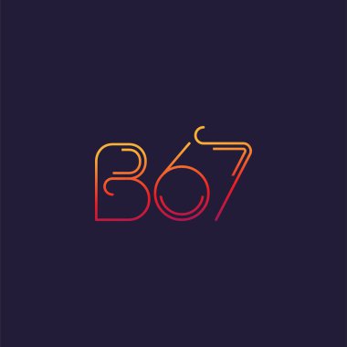 Mektup logo B67 şablonu iş afiş için