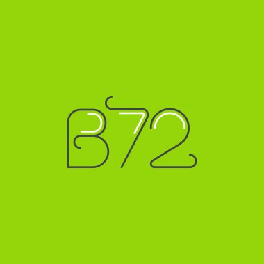 Mektup logo B72 şablonu iş afiş için