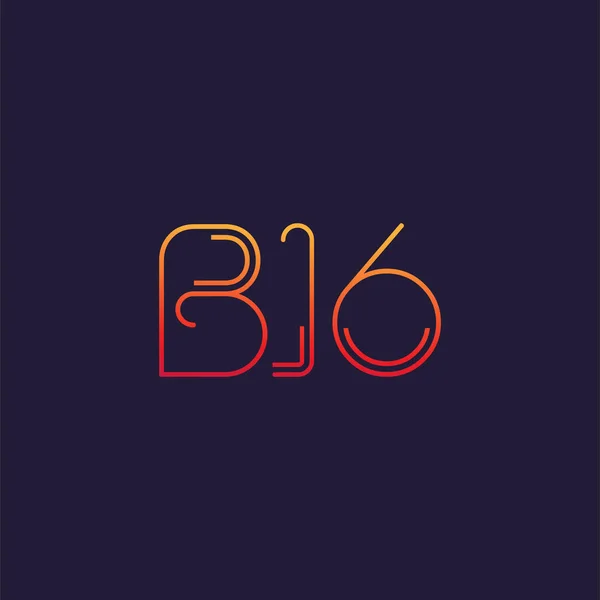 Dopis Logo B16 Šablona Pro Podnikání Banner — Stockový vektor