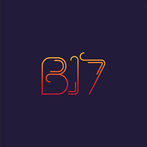 Carta Logo B17 Plantilla Para Banner Negocios — Vector de stock