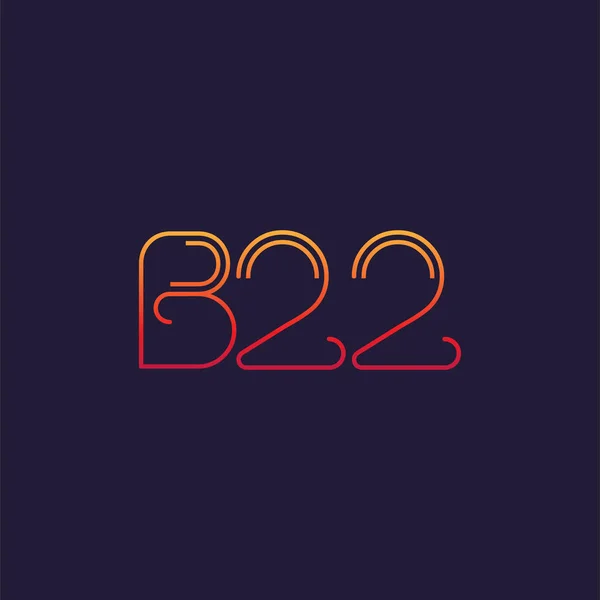 Brief Logo B22 Vorlage Für Business Banner — Stockvektor