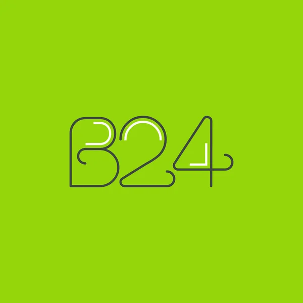 Lettera Logo B24 Modello Banner Aziendale — Vettoriale Stock
