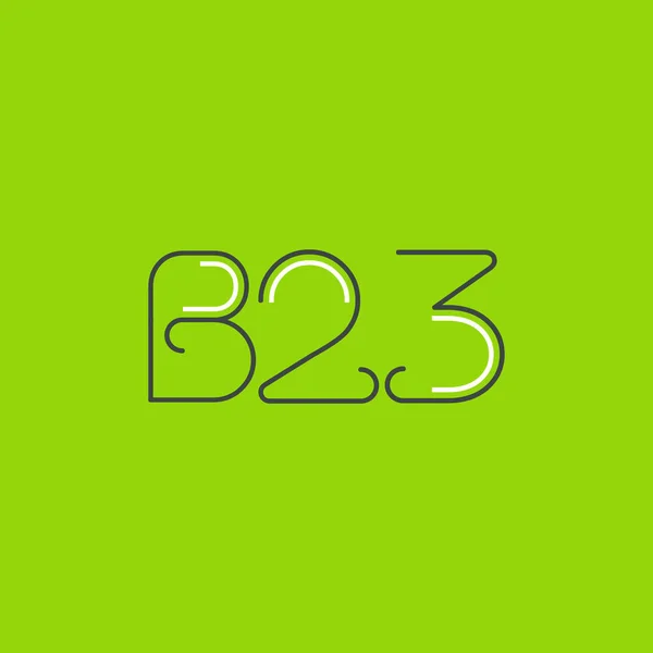 Lettera Logo B23 Modello Banner Aziendale — Vettoriale Stock