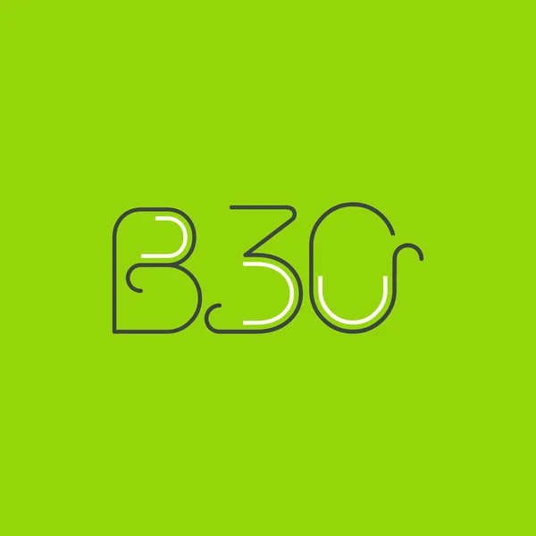 Lettera Logo B30 Modello Banner Aziendale — Vettoriale Stock