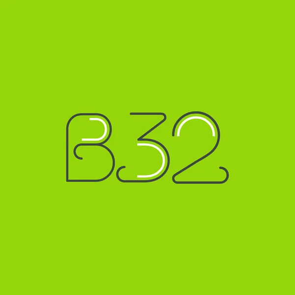 Lettera Logo B32 Modello Banner Aziendale — Vettoriale Stock