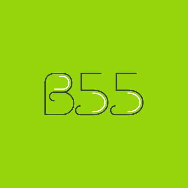 Lettera Logo B55 Modello Banner Aziendale — Vettoriale Stock