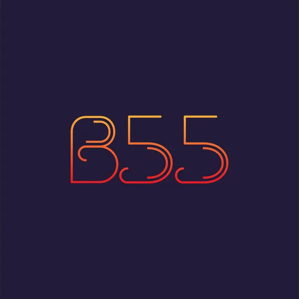 Επιστολή Λογότυπο B55 Πρότυπο Για Επαγγελματίες Banner — Διανυσματικό Αρχείο