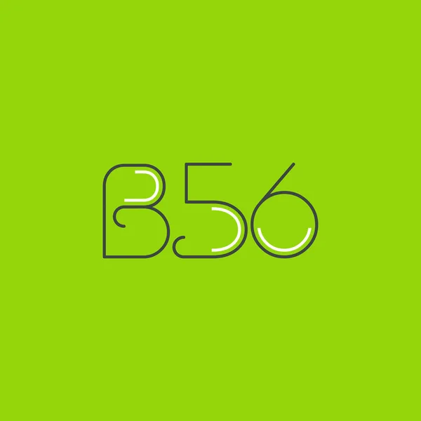 Lettera Logo B56 Modello Banner Aziendale — Vettoriale Stock