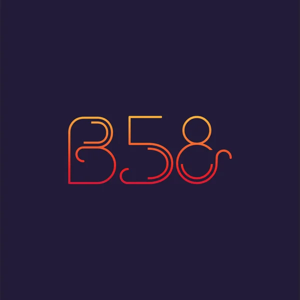 Letter Logo B58 Template Business Banner — Stock Vector