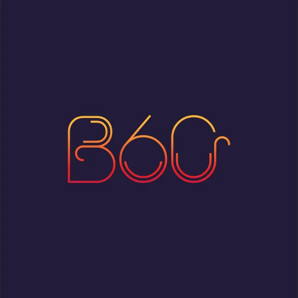 Carta Logo B60 Plantilla Para Banner Negocios — Vector de stock