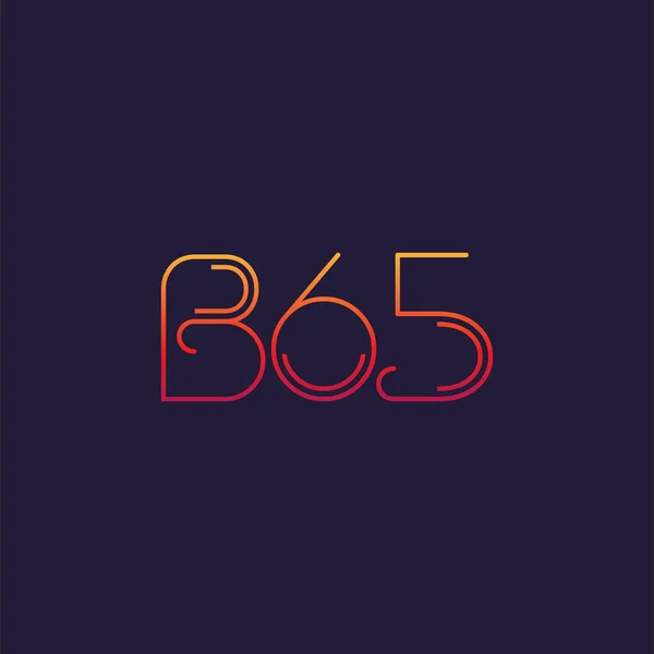 Επιστολή Λογότυπο B65 Πρότυπο Για Επαγγελματίες Banner — Διανυσματικό Αρχείο