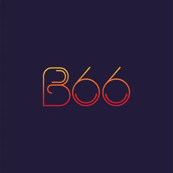 Επιστολή Λογότυπο B66 Πρότυπο Για Επαγγελματίες Banner — Διανυσματικό Αρχείο