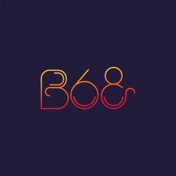 Modelo Logotipo B68 Letra Para Banner Negócio —  Vetores de Stock