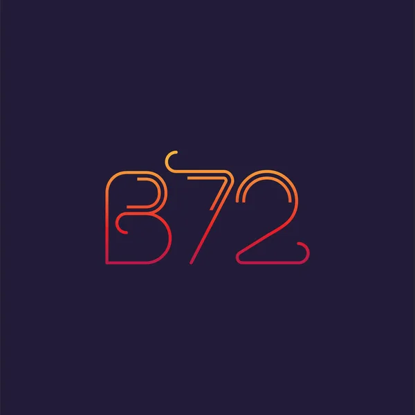 Dopis Logo B72 Šablona Pro Podnikání Banner — Stockový vektor