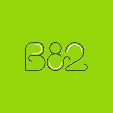 Mektup logo B82 şablonu iş afiş için