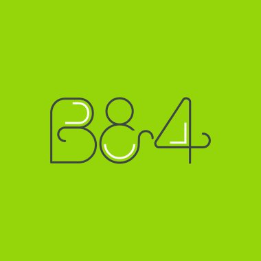 Mektup logo B84 şablonu iş afiş için