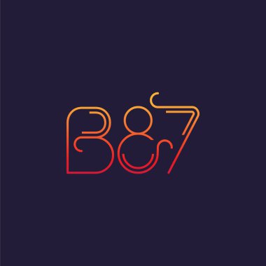 Mektup logo B87 şablonu iş afiş için