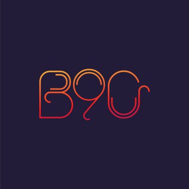 Mektup logo B90 şablonu iş afiş için