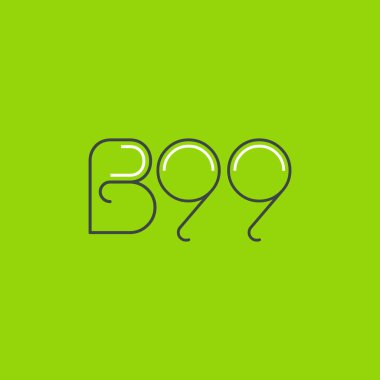 Mektup logo B99 şablonu iş afiş için