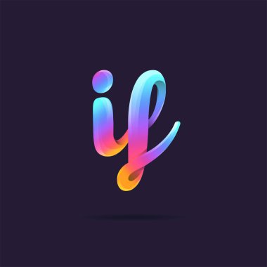 Eğer logo harfleri iş afiş için şablon