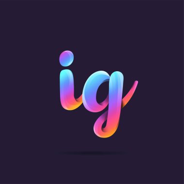 Harf logo IG şablon iş afiş için