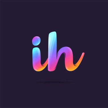 Harf logo Ih şablon iş afiş için