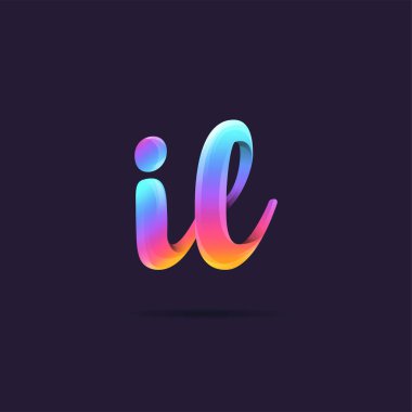 Harf logo Il şablon iş afiş için