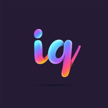 Harf logo IQ şablon iş afiş için