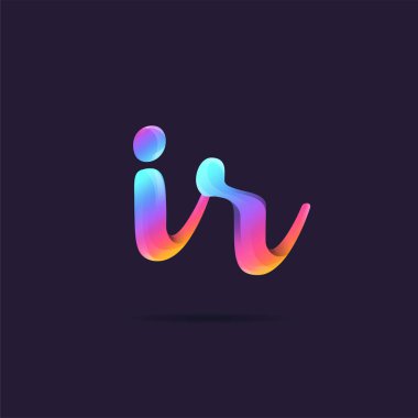 Harf logo IR şablon iş afiş için