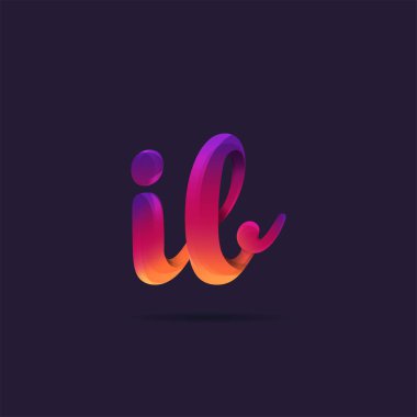 Harf logo Il şablon iş afiş için