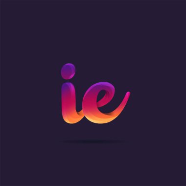 Harf logo IE şablon iş afiş için