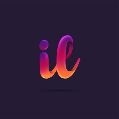 Harf logo Il şablon iş afiş için