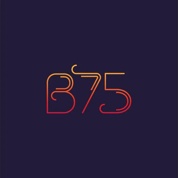 Carta Logo B75 Plantilla Para Banner Negocios — Archivo Imágenes Vectoriales