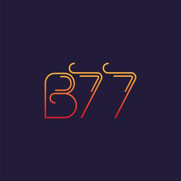 Carta Logo B77 Plantilla Para Banner Negocios — Archivo Imágenes Vectoriales