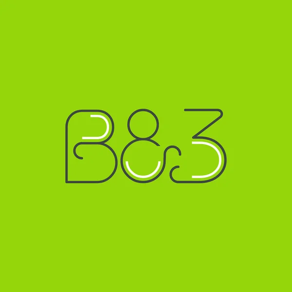 Letter Logo B83 Template Business Banner — Stock Vector