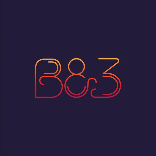 Επιστολή Λογότυπο B83 Πρότυπο Για Επαγγελματίες Banner — Διανυσματικό Αρχείο
