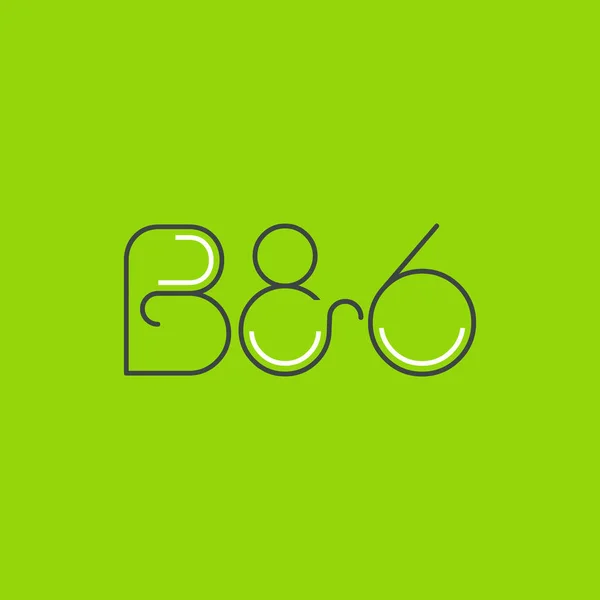 Lettera Logo B86 Modello Banner Aziendale — Vettoriale Stock