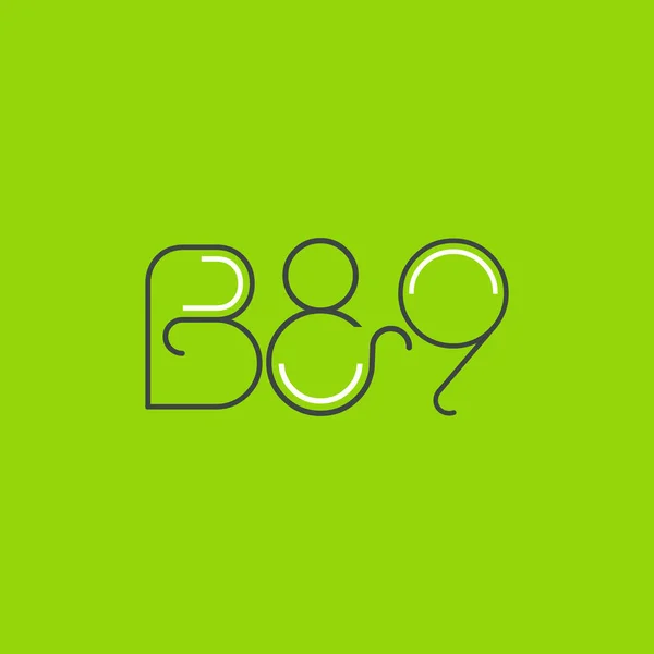 Letter Logo B89 Template Business Banner — Stock Vector