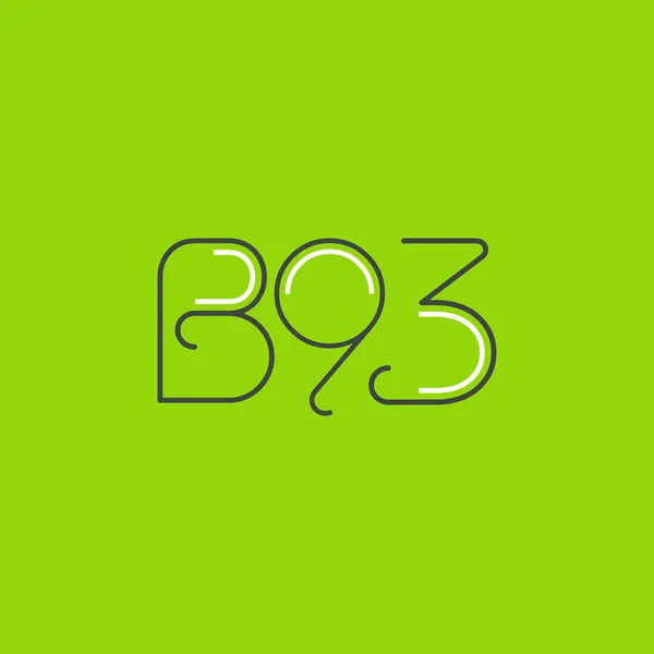 Letter Logo B93 Template Business Banner — Stock Vector