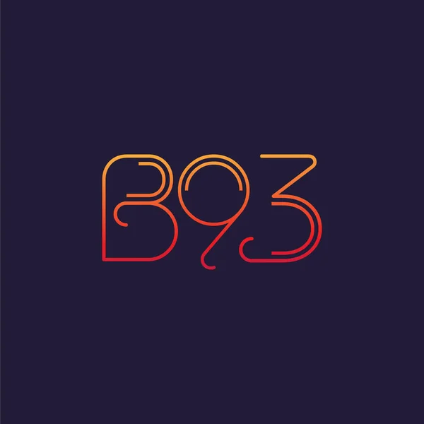 Logo B93 Briefsjabloon Voor Zakelijke Banner — Stockvector