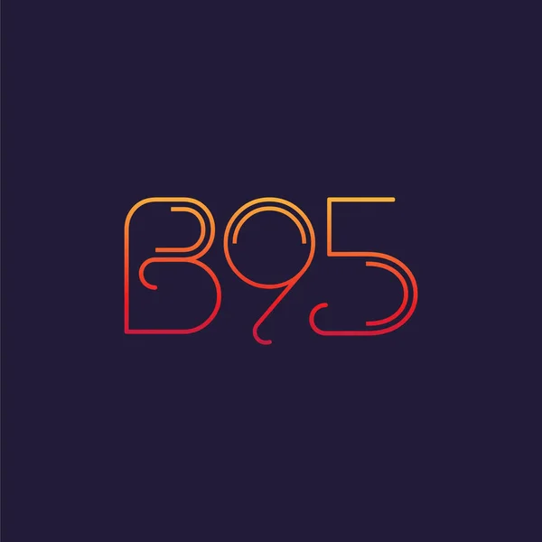 Επιστολή Λογότυπο B95 Πρότυπο Για Επαγγελματίες Banner — Διανυσματικό Αρχείο