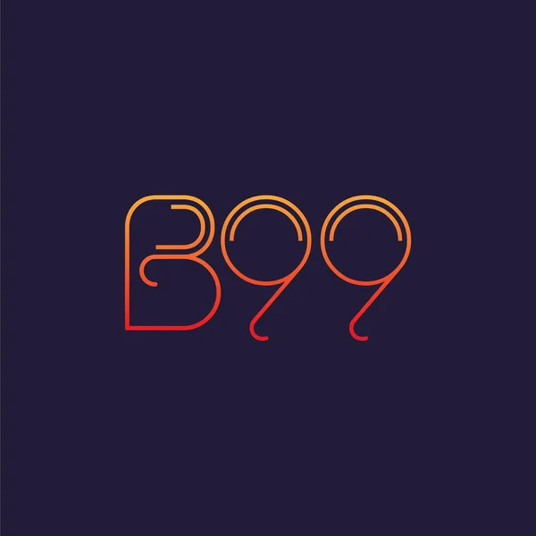 Dopis Logo B99 Šablona Pro Podnikání Banner — Stockový vektor
