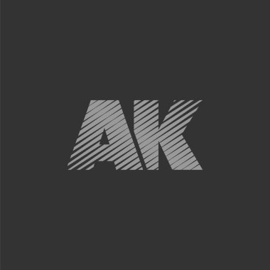 Harf logo Ak şablon iş afiş için