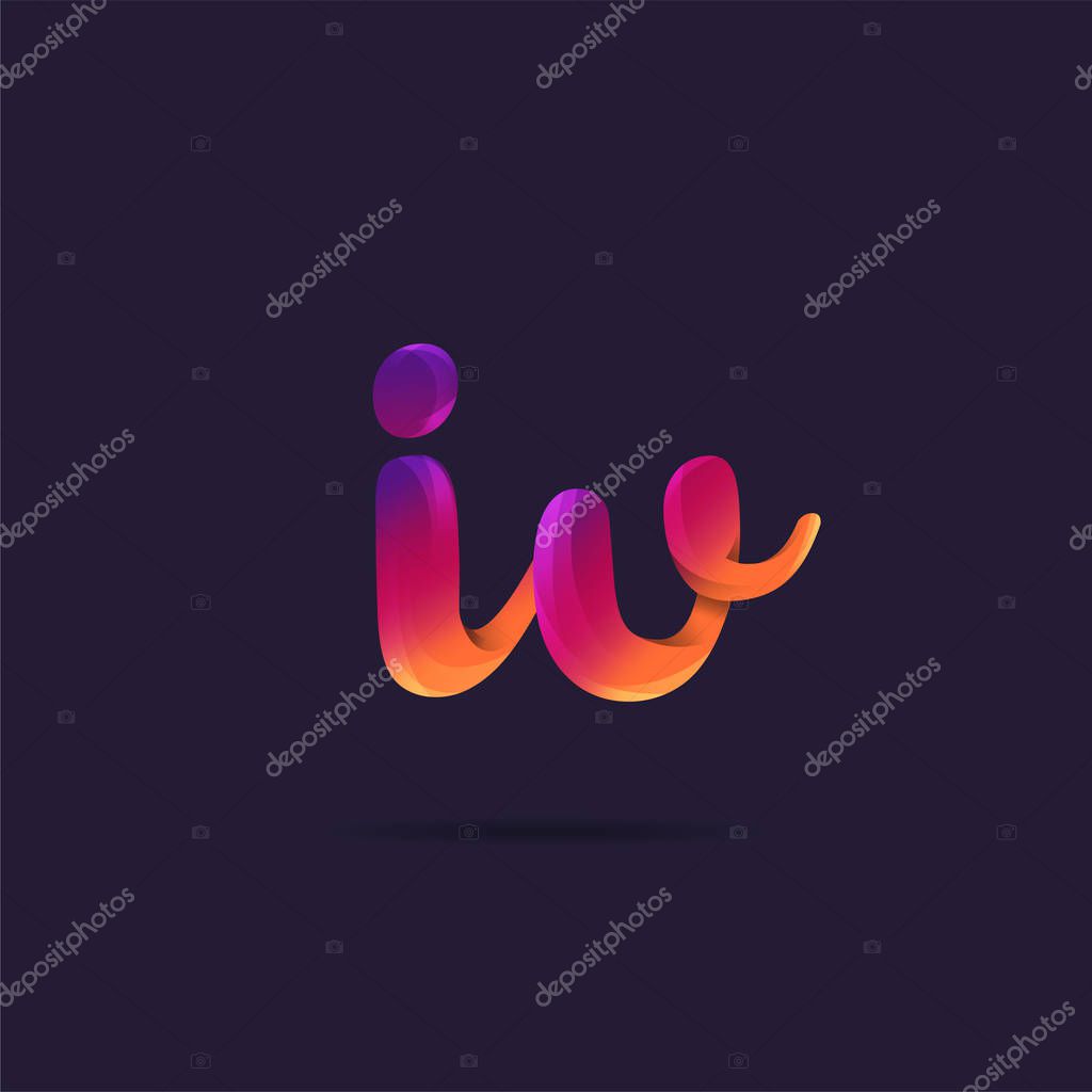 Letters logo Iv template for business banner