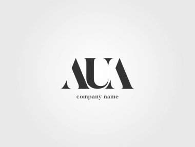 Harf logo Aub şablon iş afiş için